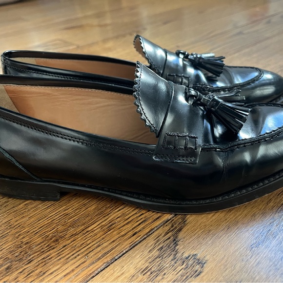 J Crew Black Leather Tassel Loafers ~ Sz 7.5 - Picture 16 of 16